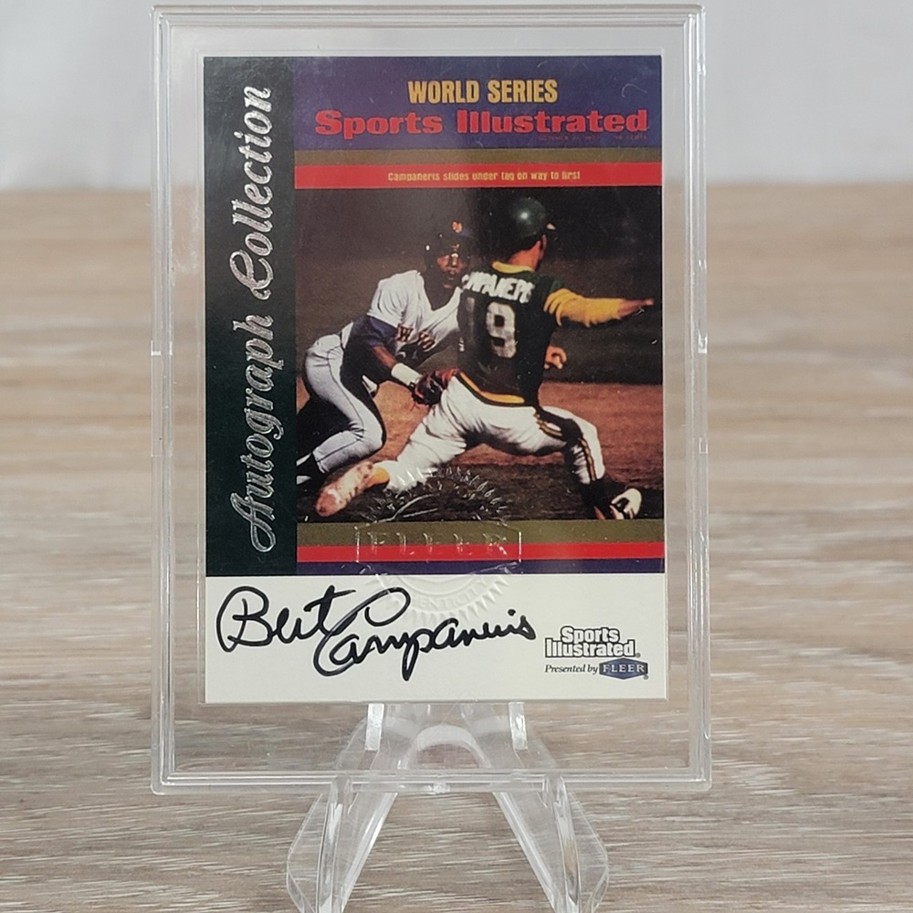Bert Campanis 1999 Fleer Sports Illustrated Autograph Baseball Card COA On Back